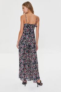 BLACK/MULTI Floral Print Sweetheart Maxi Dress, image 3