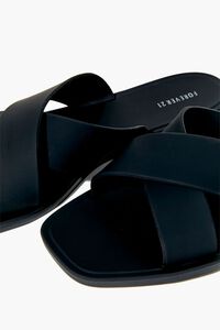 BLACK Crisscross Slip-On Sandals, image 5