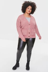 MAUVE Plus Size Buttoned Cardigan Sweater, image 4