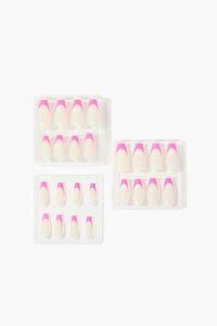 PINK/MULTI French Press-On Coffin Nails, image 1