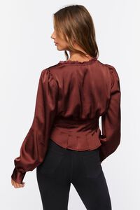 CURRANT Shirred Lace-Trim Top, image 4
