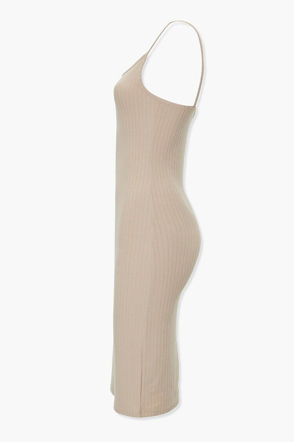 TAUPE Ribbed Bodycon Dress, image 2