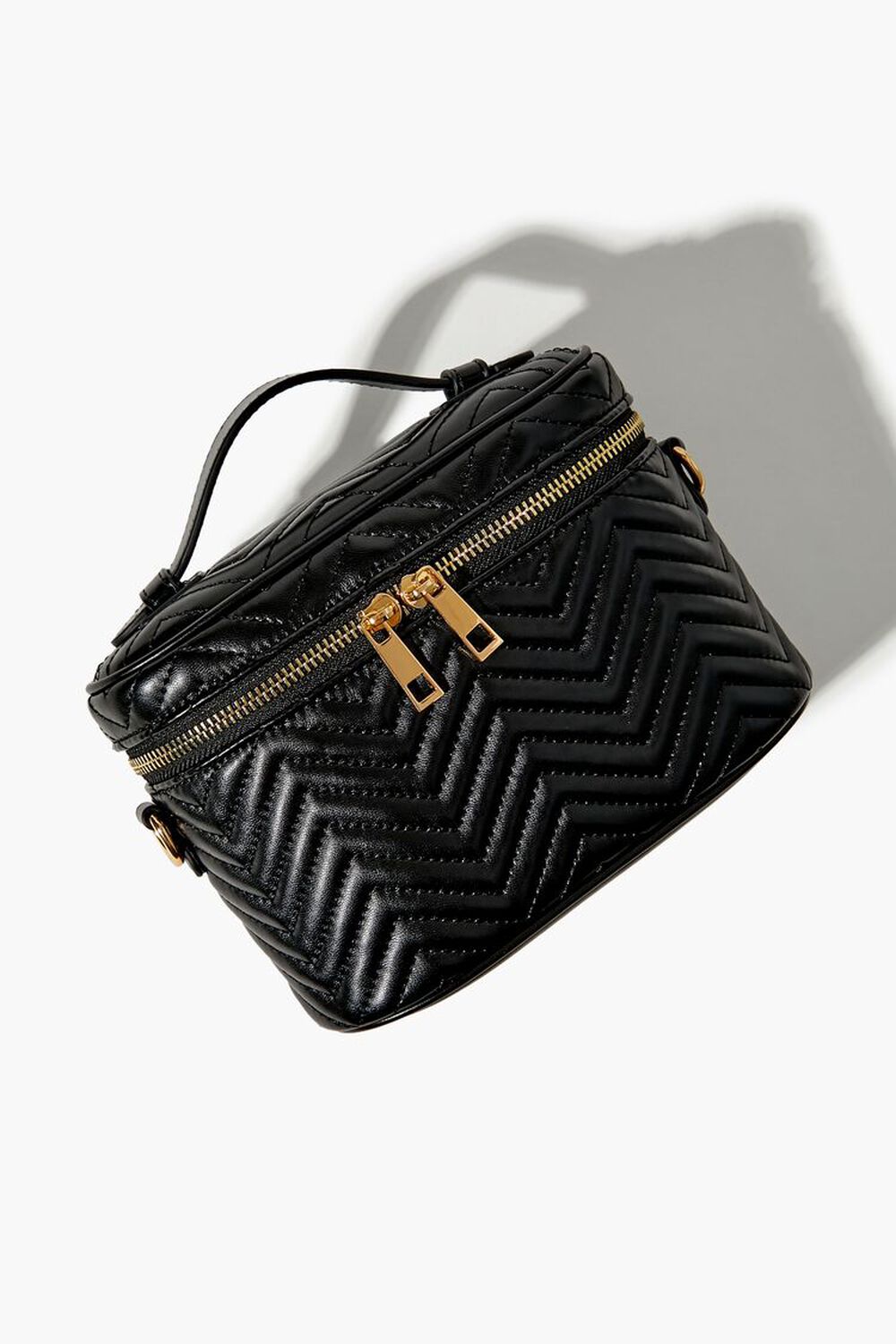 Chevron-Quilted Crossbody Bag