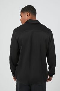 BLACK Satin Long-Sleeve Shirt, image 3