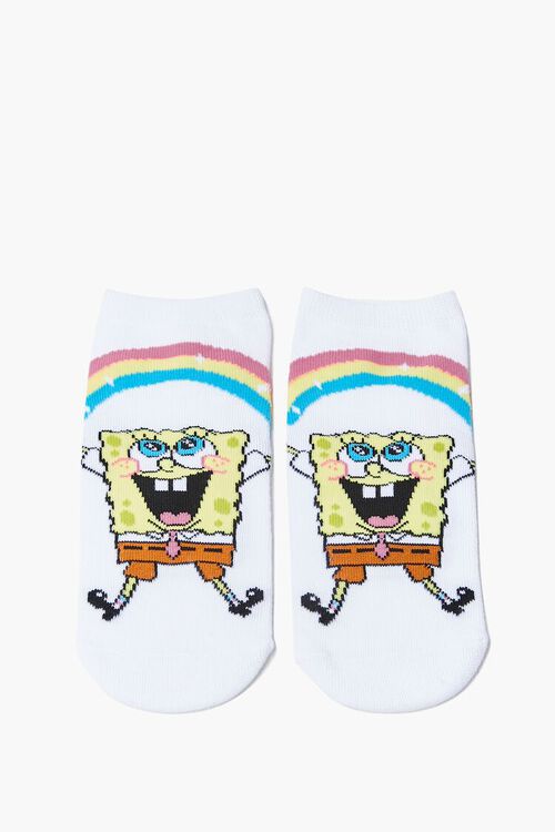 WHITE/MULTI SpongeBob SquarePants Ankle Socks, image 2