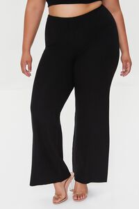 BLACK Plus Size Cropped Cami & Pants Set, image 5