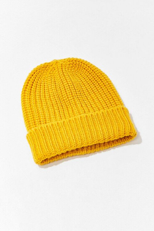 MUSTARD Ribbed Knit Beanie, image 2