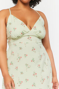 PISTACHIO/MULTI Plus Size Floral Cami Dress, image 5