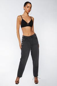 BLACK Sweater Knit Triangle Cropped Cami, image 4