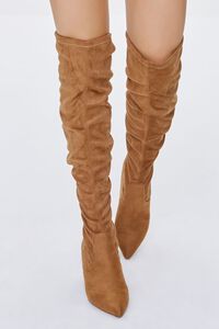 CHESTNUT Faux Suede Over-the-Knee Boots, image 4