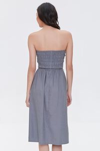 BLUE Smocked Strapless Dress, image 3