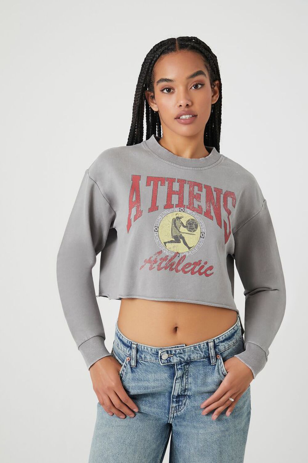 Athens Athletic Cropped Pullover