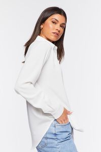 IVORY Poplin Button-Front Shirt, image 2