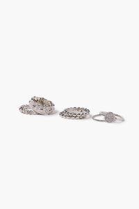 SILVER Textured Ring Set, image 1