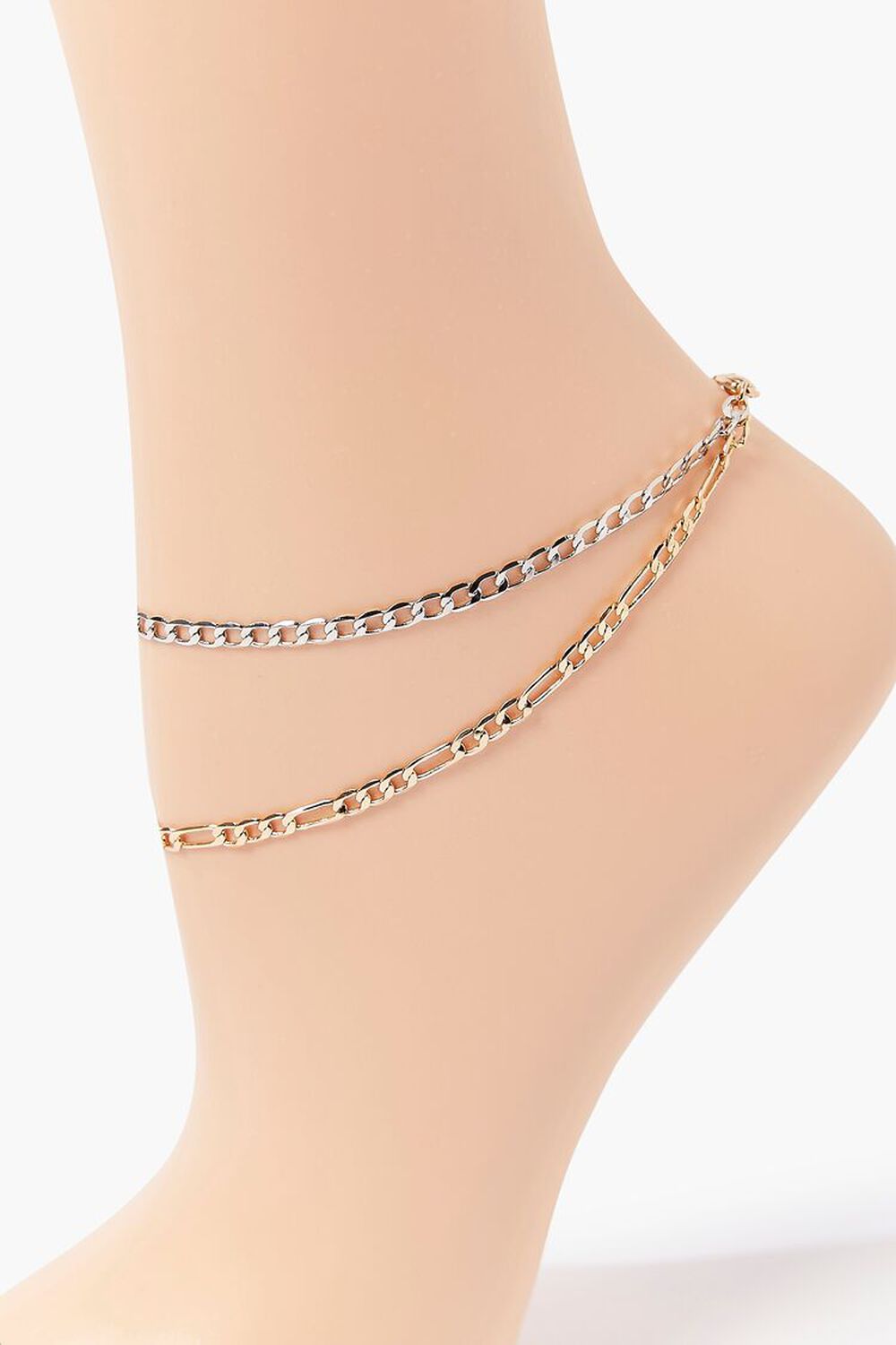 GOLD/SILVER Chain Anklet Set, image 1