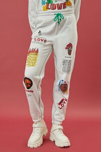 WHITE/MULTI Ron Bass Black Is Power Joggers, image 2