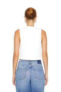 WHITE Rosette Cropped Vest, image 3