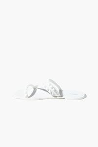 WHITE Studded Square-Toe Sandals, image 2