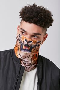 ORANGE/MULTI Men Tiger Gaiter Face Mask, image 1