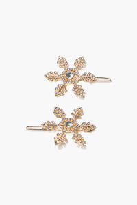 GOLD Snowflake Hair Clip Set, image 1