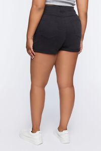 Plus Size Denim Curvy Shorts, image 4