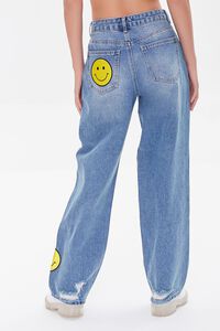 DENIM/MULTI Happy Face Distressed Jeans, image 4