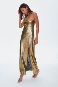 GOLD Metallic Maxi Dress, image 1