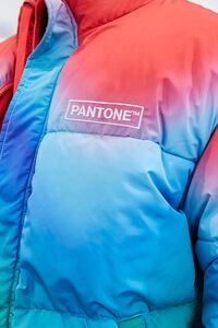 RED/MULTI Embroidered Pantone Gradient Puffer Jacket, image 5