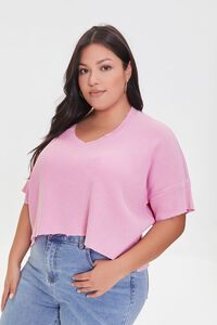 PINK Plus Size High-Low Tee, image 1
