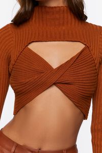 GINGER Twist-Front Combo Sweater, image 6