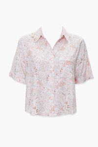 IVORY/MULTI Floral Print Pocket Shirt, image 1