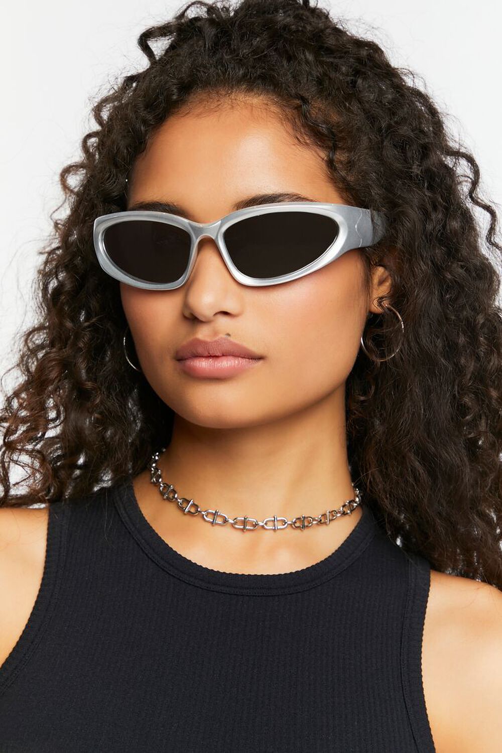 Metallic Shield Sunglasses, image 2