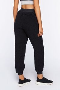BLACK Active Faux Shearling Joggers, image 4