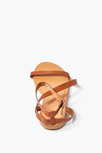 TAN Caged Flat Sandals, image 3