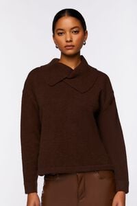 Shawl-Collar Drop-Sleeve Sweater, image 1