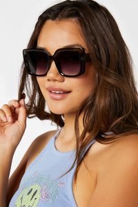 BLACK/BLACK Oversized Square Sunglasses, image 1