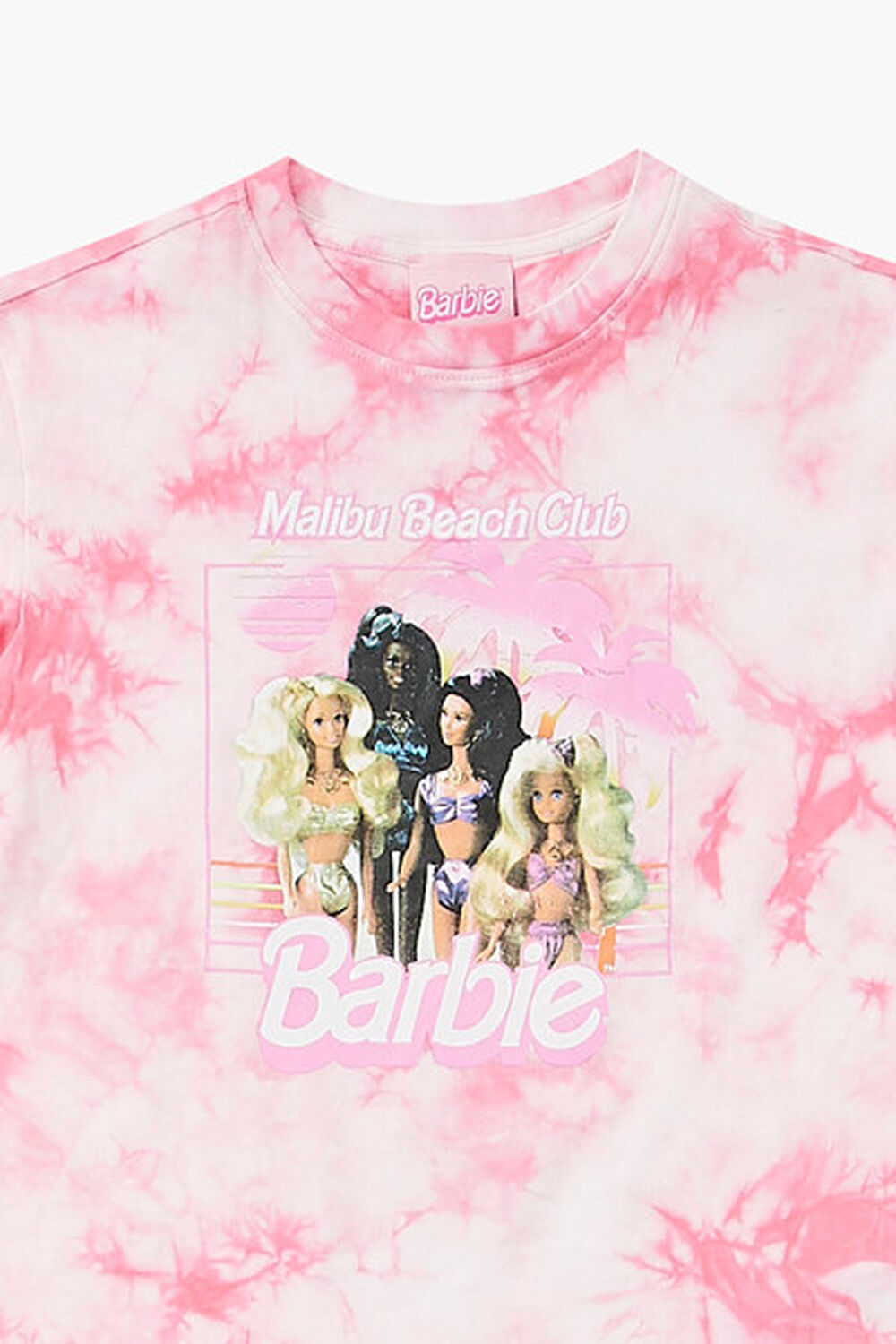 Barbie Glittered Name V Neck Pink Juniors T-Shirt
