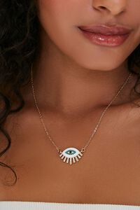 GOLD Eye Pendant Necklace, image 1