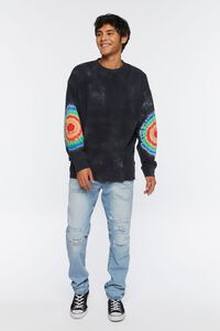 BLACK/MULTI Tie-Dye French Terry Pullover, image 4