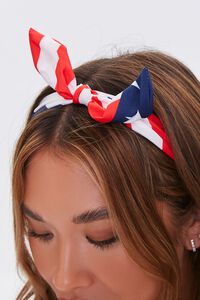 American Flag Knotted Bow Headband, image 2