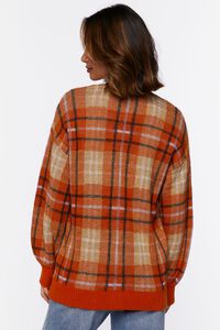 ORANGE/MULTI Plaid Cardigan Sweater, image 4