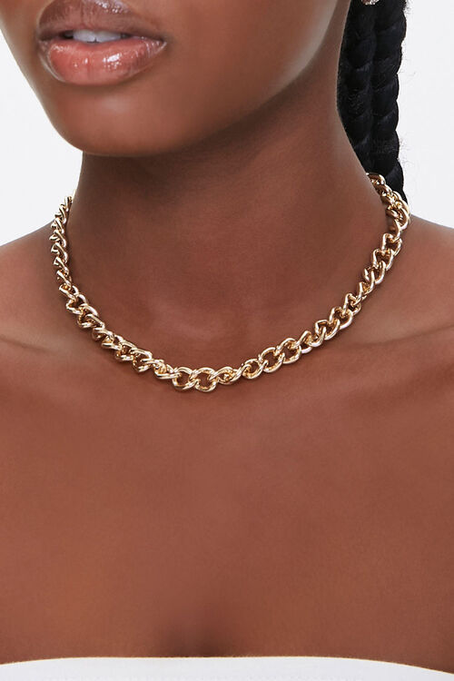 GOLD Upcycled Curb Chain Necklace, image 1