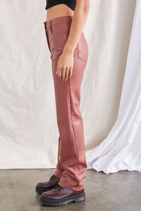 BRONZE Faux Leather High-Rise Pants, image 3