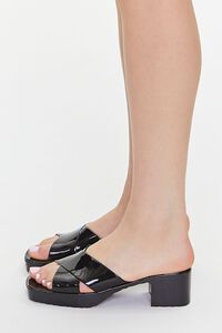 BLACK Jelly Open-Toe Block Heels, image 2