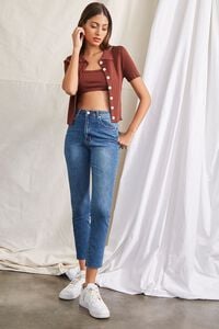 BROWN Cropped Cami & Shirt Set, image 4