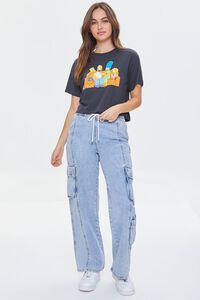 CHARCOAL/MULTI The Simpsons Graphic Cropped Tee, image 4