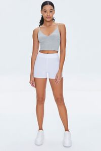 WHITE Basic Organically Grown Cotton Hot Shorts, image 5