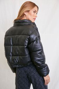 BLACK Quilted Puffer Jacket, image 4