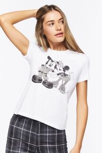 WHITE/MULTI Mickey & Minnie Mouse Graphic Tee, image 1