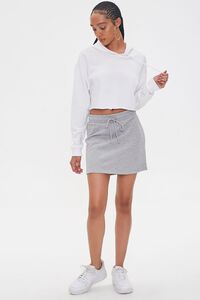 HEATHER GREY French Terry Mini Skirt, image 5